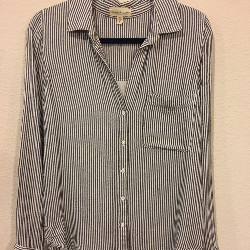 Anthropologie Striped Button Down Shirt!